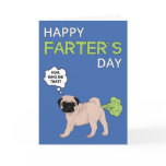 Happy Father's Day Pug Dog Farter Joke Card Happy Father's Day Pug Dog Farter Joke Card