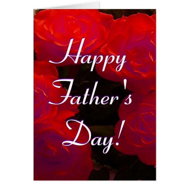 Happy Father's Day Red Roses I Cards (Front)