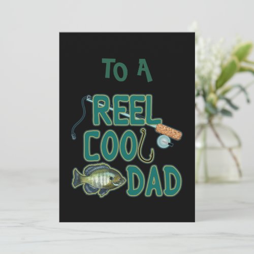 Happy Fathers Day Reel Cool Dad Fishing Card