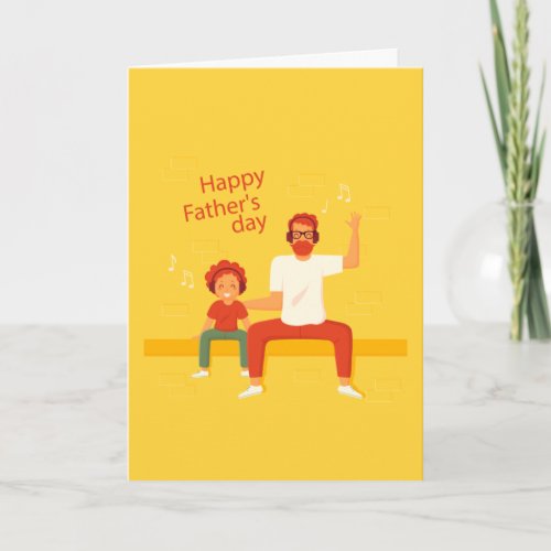 Happy Fathers Day Relaxing Music Greeting Card