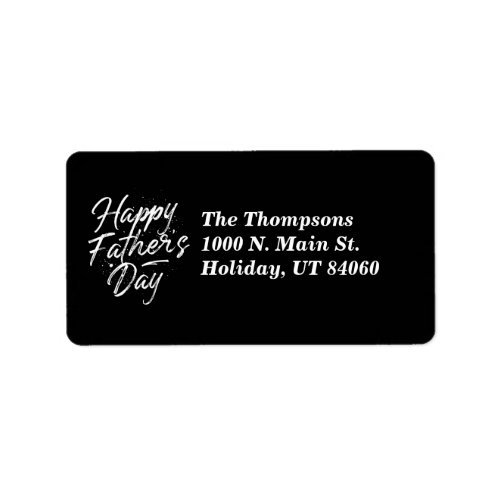 Happy Fathers Day  Return Address Labels