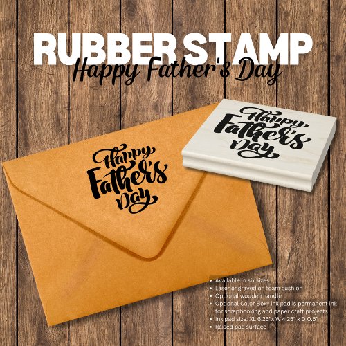 Happy Fathers Day Rubber Stamp