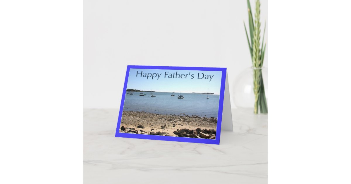 Happy Father's Day Sail Boats Greeting Card