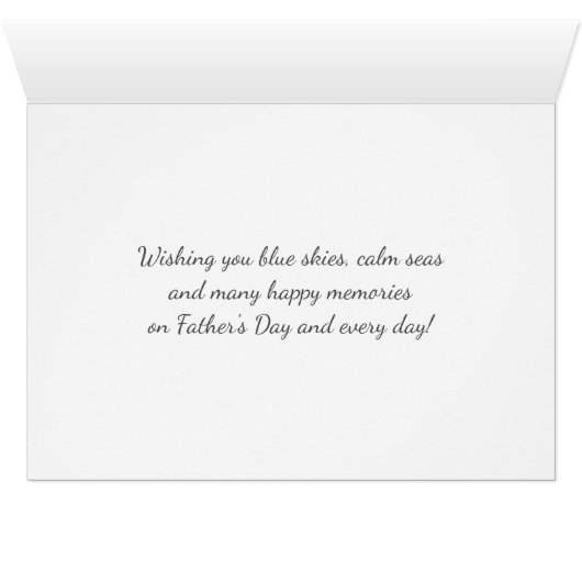 Happy Father's Day - sailboat and knotted rope (Inside Horizontal (Bottom))