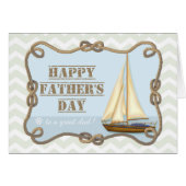 Happy Father's Day - sailboat and knotted rope (Front Horizontal)