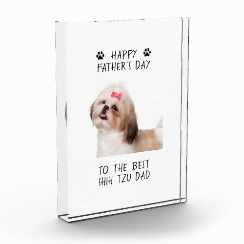 Happy Fathers Day Shih Tzu Dad Custom Photo