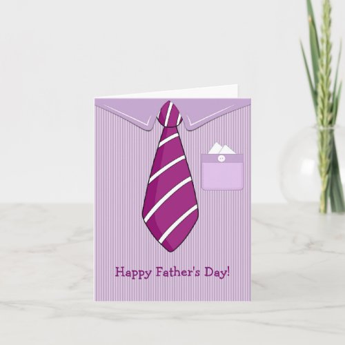 Happy Fathers Day Shirt Tie Note Card