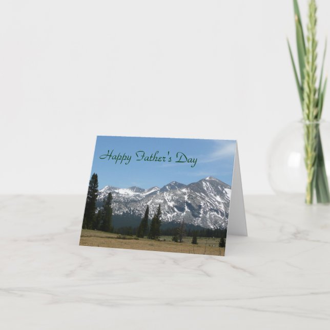 Happy Father's Day Sierra Nevada Mountains Card (Front)