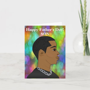 Happy Father's Day Son African American Card