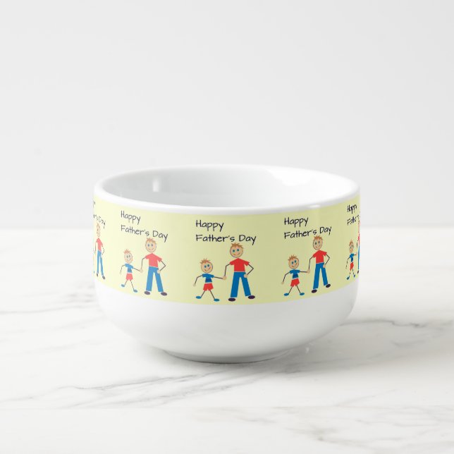 Happy Father's Day Soup Mug (Front)