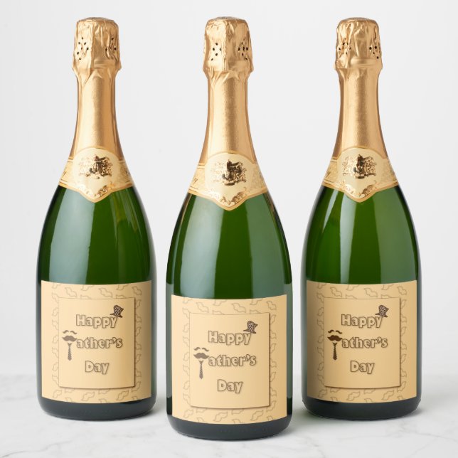Happy Fathers Day Sparkling Wine Label (Bottles)