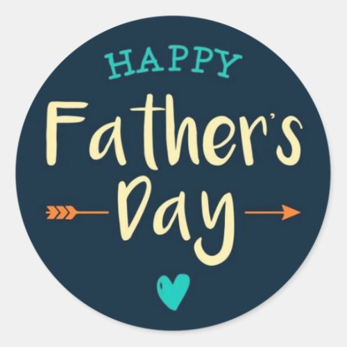 Happy Fathers Day Special Classic Round Sticker