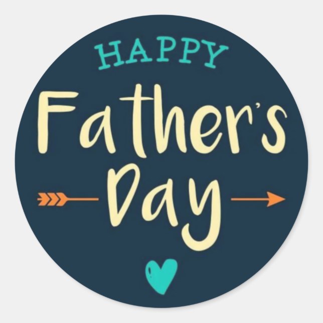 Happy Father's Day Special Classic Round Sticker (Front)
