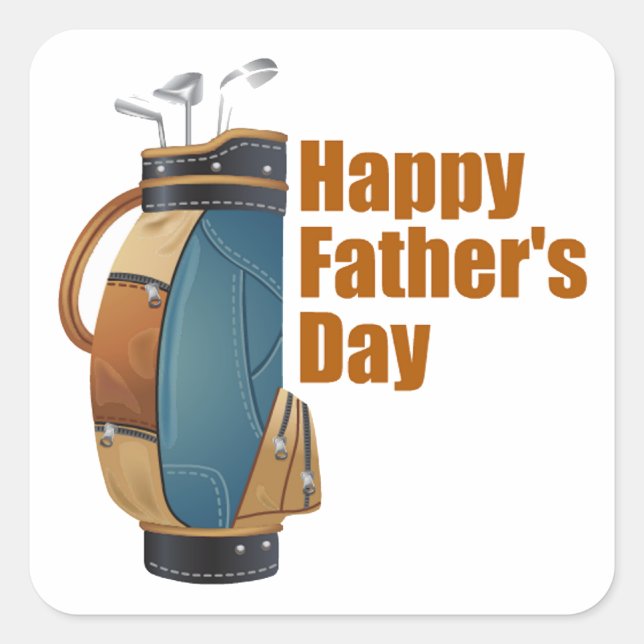 Happy Father's Day Square Sticker (Front)