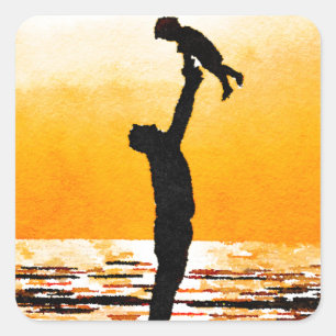 Happy Father's Day Square Sticker