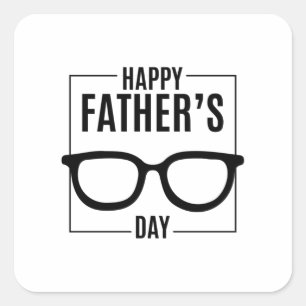 Happy Father's Day Square Sticker