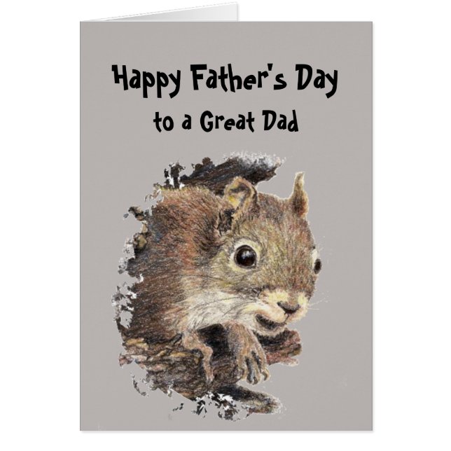 Happy Father's Day Squirrel from Us Nuts Cards (Front)