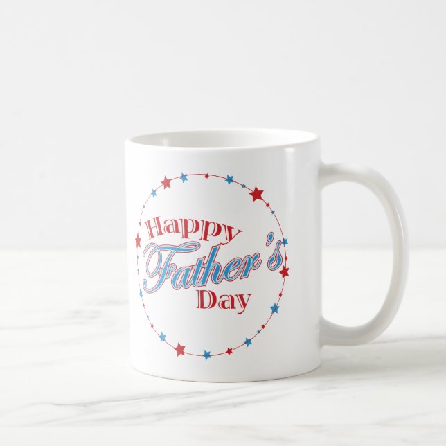 Happy Father's Day Stars Coffee Mug (Right)