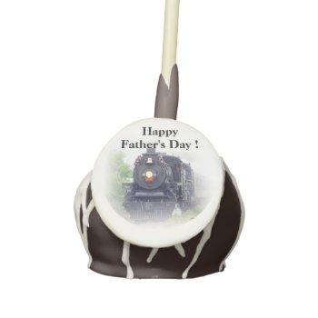 Happy Fathers Day Steam Train Cake Pops by customcookiez at Zazzle