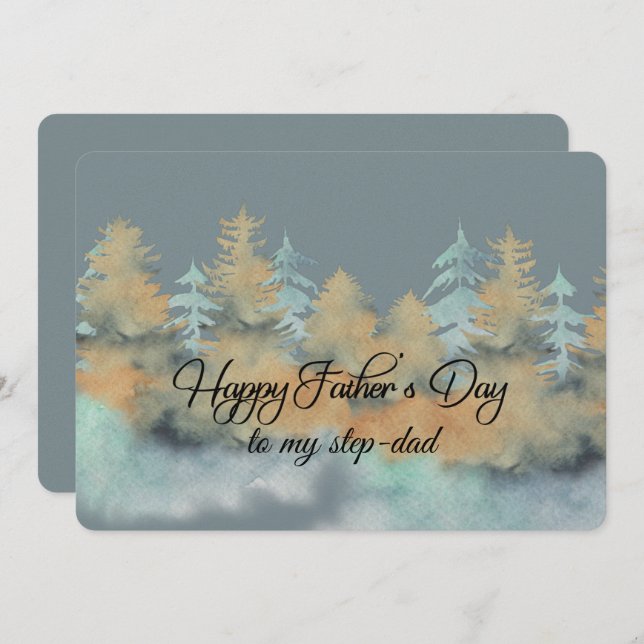 Happy Father's Day Step-Dad Card (Front/Back)