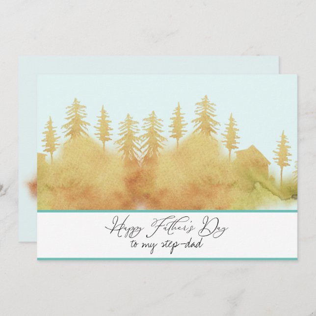 Happy Father's Day Step-Dad Card (Front/Back)