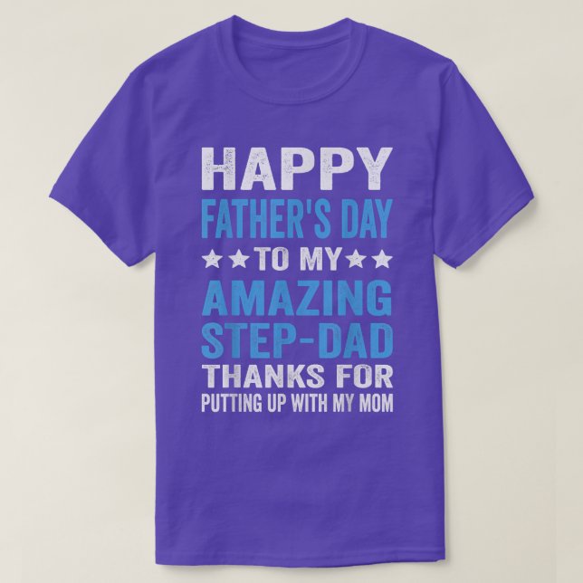 Happy father's day step dad T Shirt  (Design Front)