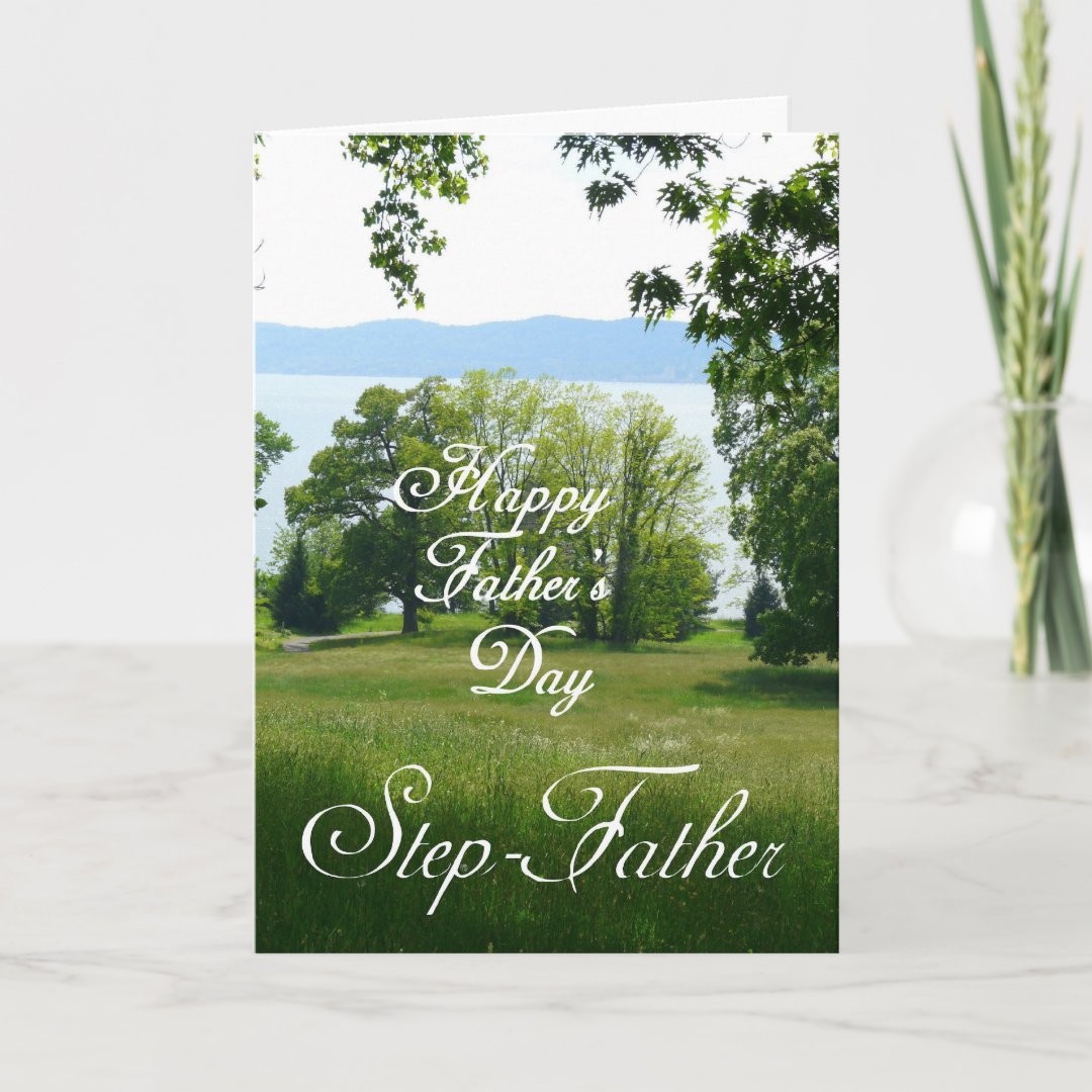 Happy Fathers Day Step Father Landscape Card Zazzle