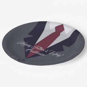 Happy Father's Day Suit Paper Plates