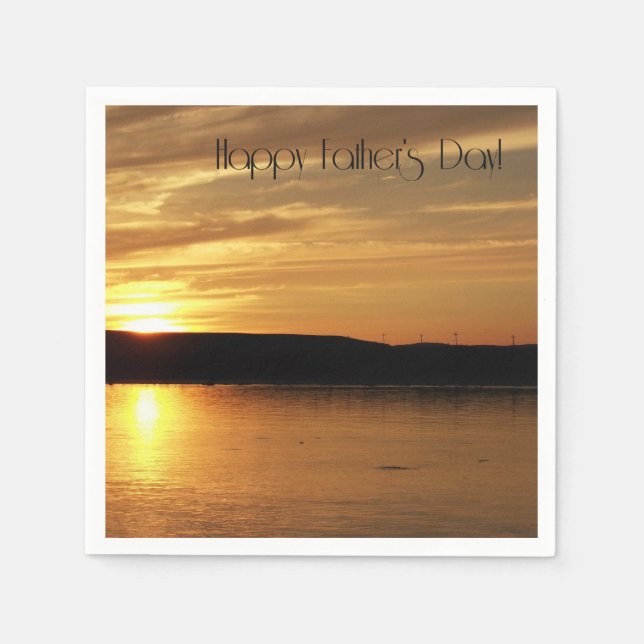 Happy Father's Day Sunset Cocktail Napkins (Front)