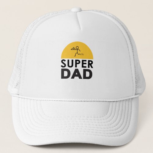 Happy Fathers Day Super Dad Trucker Hat