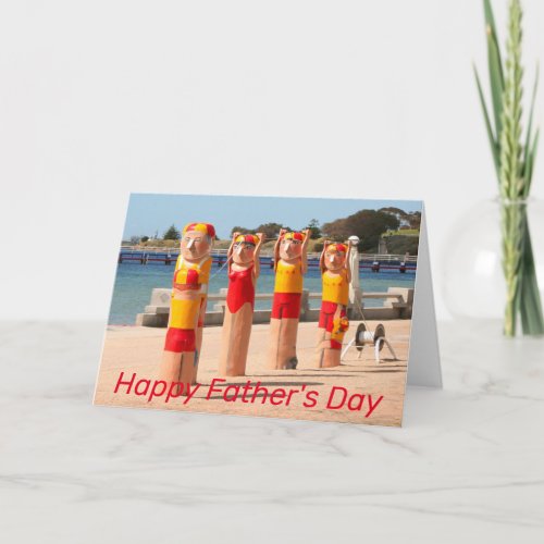 Happy Fathers Day surf life savers Card