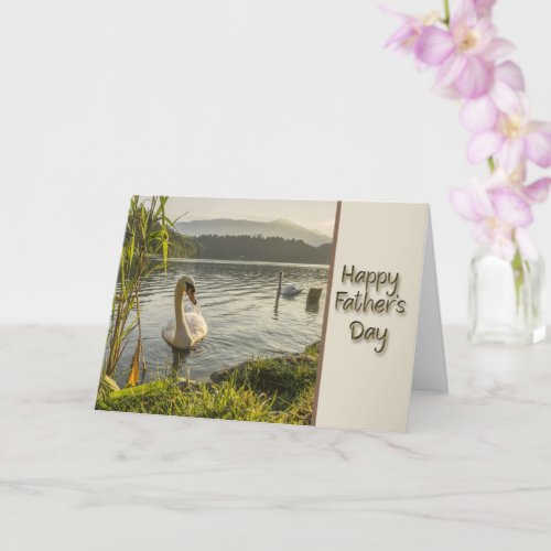 Happy Fathers Day Swans Card