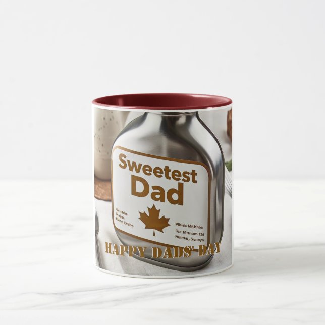Happy Fathers' Day "Sweetest Dad" Custom Mug (Center)