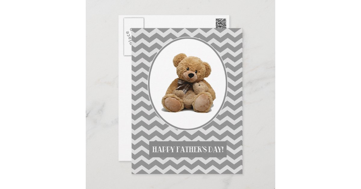 Happy Father’s Day. Teddy Bear Design Postcards | Zazzle