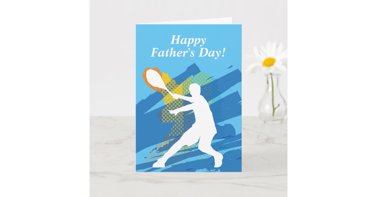 Happy Father's Day tennis design greeting Card | Zazzle