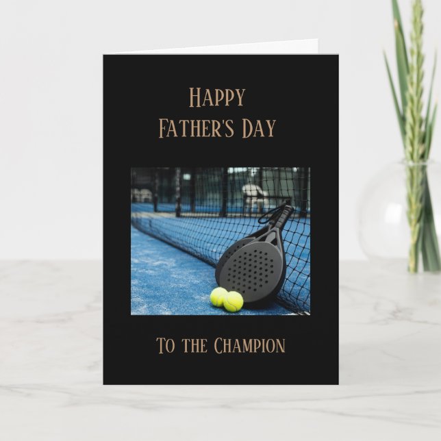 Happy Father's Day Tennis Sport Champion  Card (Front)