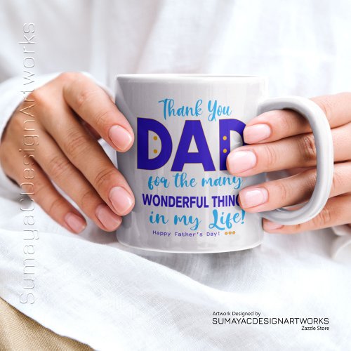 Happy Fathers Day Thank You Dad Specialty Mug