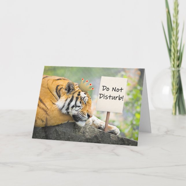Happy Father's Day Tiger King Humor Card (Front)