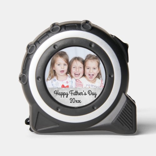 Happy Fathers Day to Dad Kids Photo Tape Measure