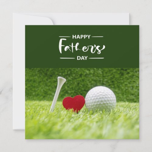 Happy Fathers Day to golf Dad in green with love 