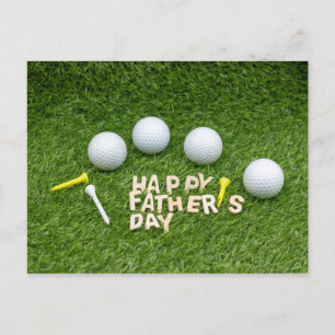 Happy Father's Day to Golfer with golf ball Postcard
