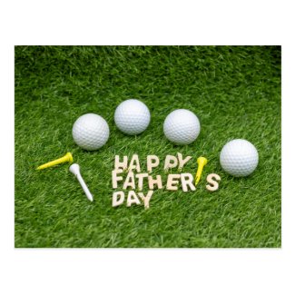 Happy Father's Day to Golfer with golf ball Postcard