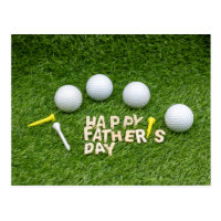 Happy Father's Day to Golfer with golf ball Postcard