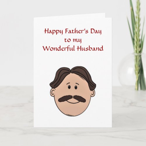 Happy Fathers Day to Husband from Wife Card