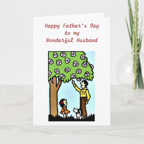 Happy Fathers Day to Husband from Wife Card