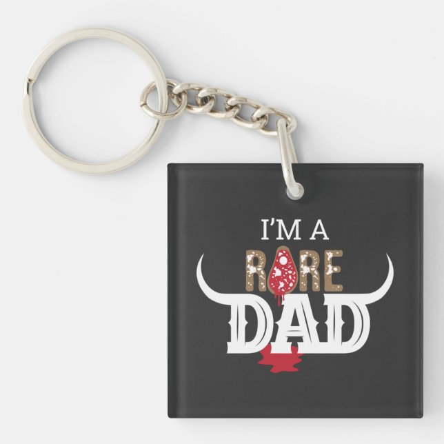 Happy Father's Day to Meat Loving Dads Keychain (Front)