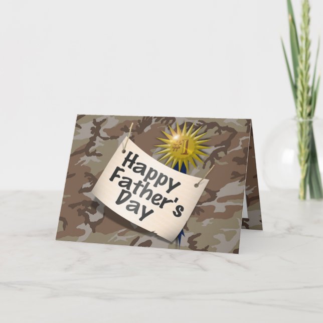 Happy Fathers Day to my #1 Dad Card (Front)