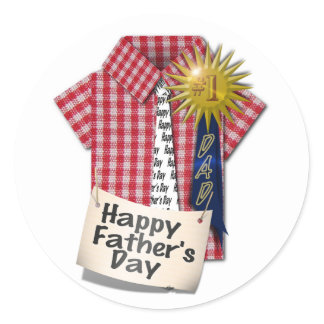 Happy Fathers Day to my #1 Dad Classic Round Sticker