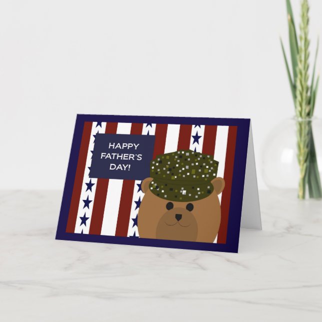 Happy Father's Day to my Army Soldier Hero & Dad! Card (Front)