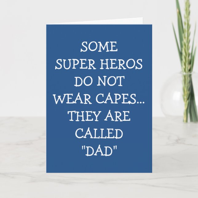 HAPPY FATHER'S DAY TO "MY HERO" DAD IN MILITARY CARD (Front)